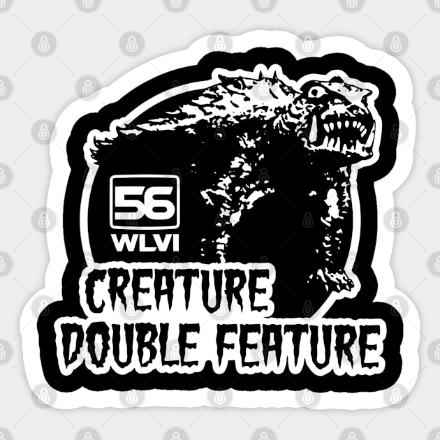 Creature Double Feature WLVI Boston Sticker by Desert Owl Designs